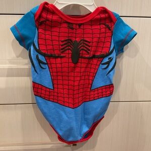 🔴MARVEL SPIDER-MAN ONESIE🔴Red and Blue Spider Graphic Baby Onesie